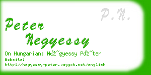 peter negyessy business card